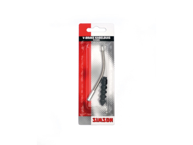 Remdl pijpje v-brake flexibel m/rubber hoes 020238
