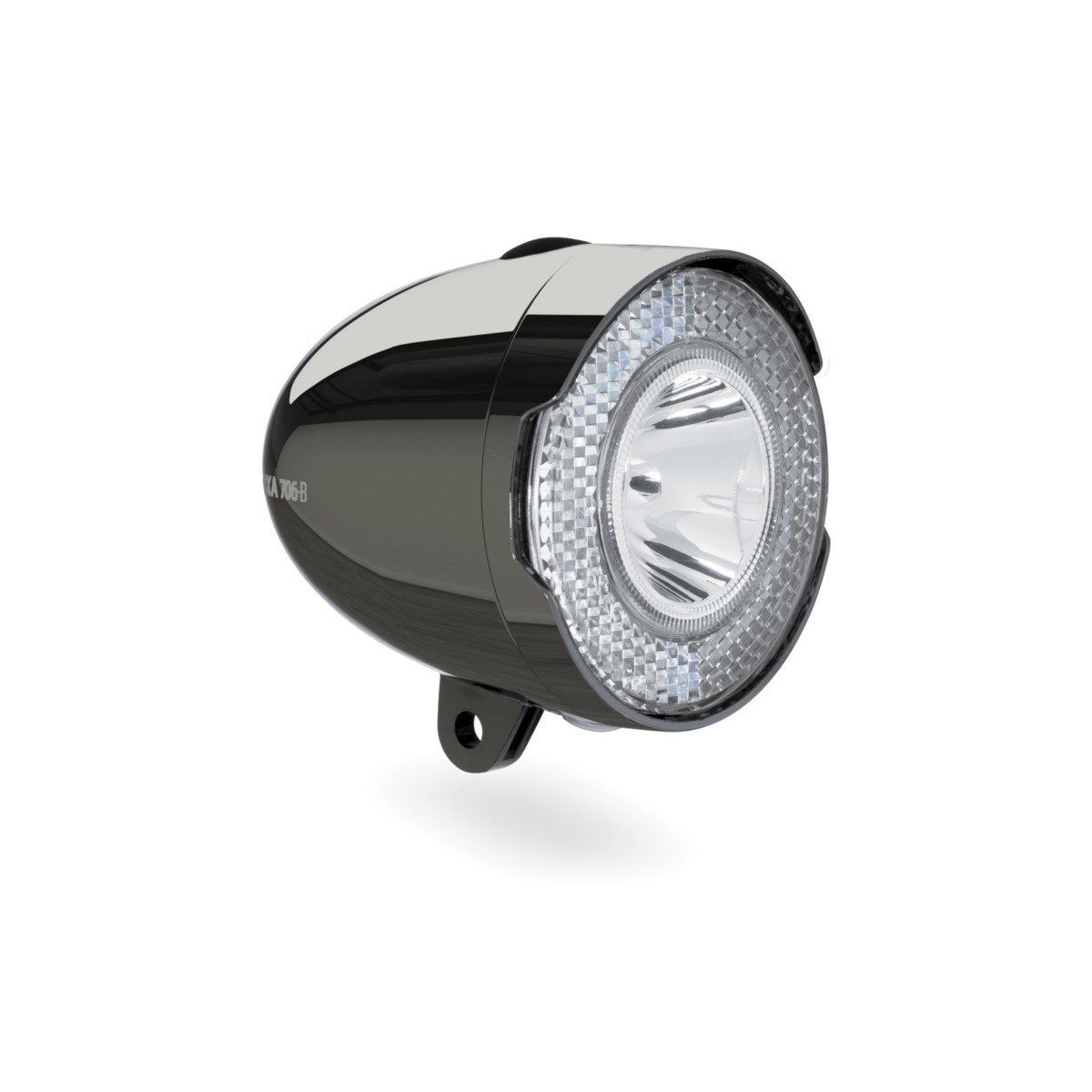 Axa koplamp 706 15 lux batt dark chrome