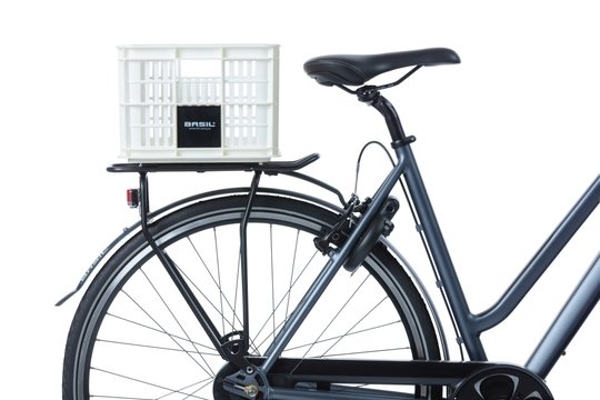 Basil fietskrat S bright white 17.5L recycled
